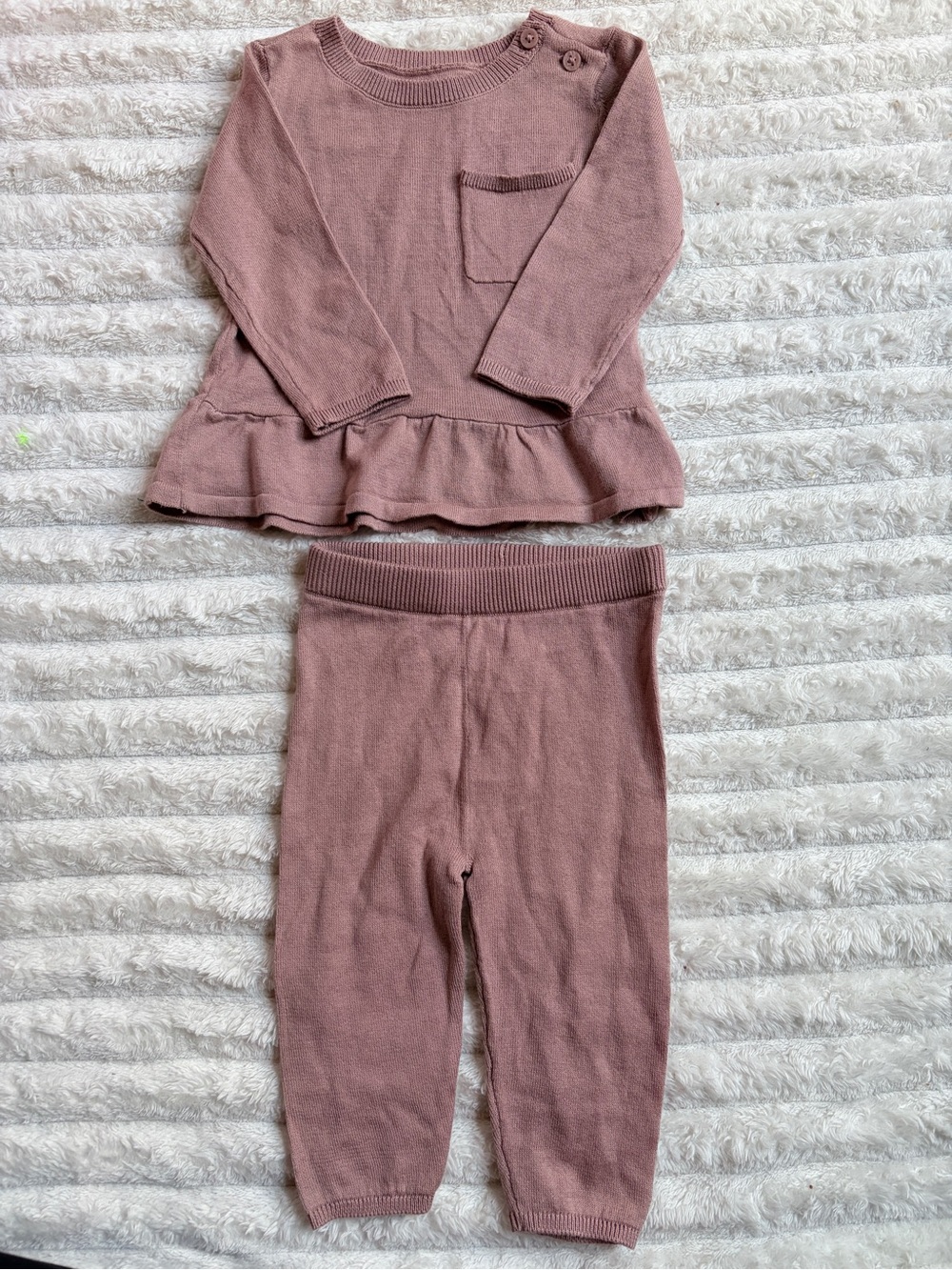 Little Planet by Carter’s Organic Knit Peplum Set 6M
